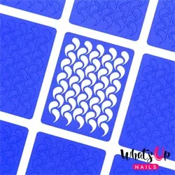 WV068 Droplets Stencils, 2 ark, (24 stk) Whats Up Nails